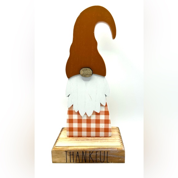 RAE DUNN Wooden Gnome ‘Thankful’ Sign-Fall Decor-Hobby Lobby - Picture 6 of 7